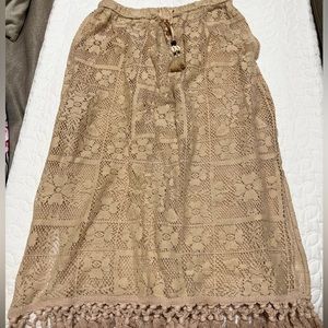 Tan Aerie swimsuit cover up skirt